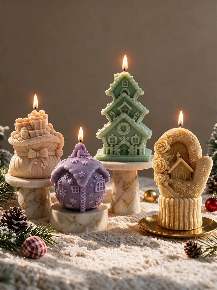 クリスマスサンタのギフトボックスシリコンモールド、ニット手袋 - Home Fragrance Gingerbread のレビューと価格