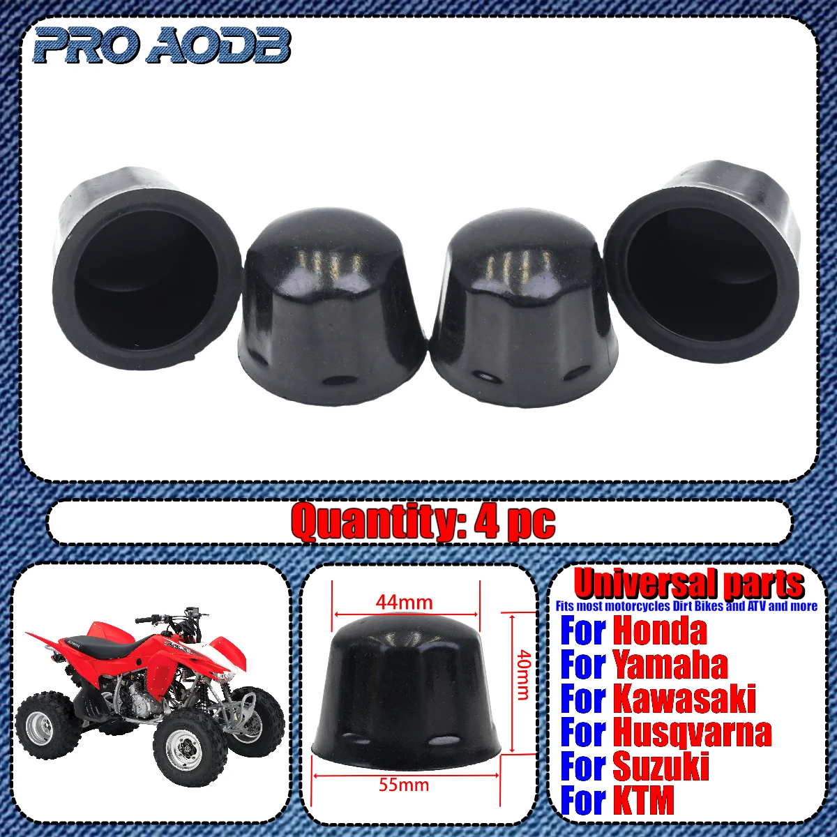 

Motorcycle Accessories 4Pcs/lot Rubber Dust Nuts Covers Dust Protector For 50cc 70cc 110cc 125cc ATV Go Kart Quad Bike 4 Wheel