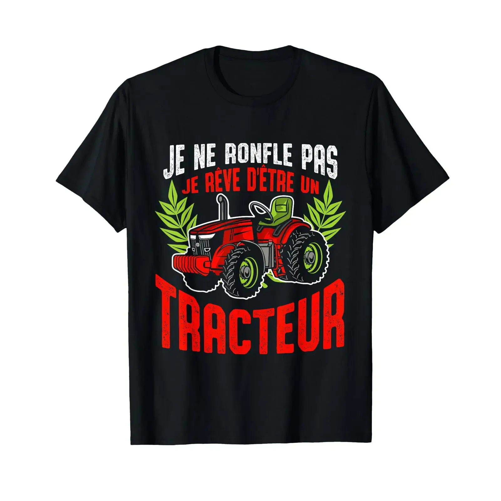 Je Ne Snorfle Rêve Tractor Farmer Farm Man T Shirt Black vintage Washed Stretched Soft Slightly designer clothes homme