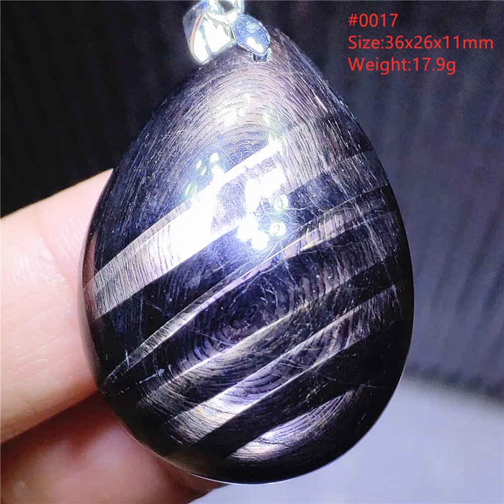 Natural Black Hypersthene Flash Pendant Egypt Lucky Hypersthene Pendant Necklace Women Men Water Drop AAAAAAA