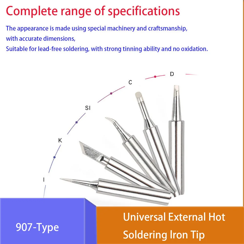 1/3/5/10 Universal 907 Soldering Constant Temperature Internal Hot Soldering Iron Tip Lead-Free Soldering Iron Tip Tool
