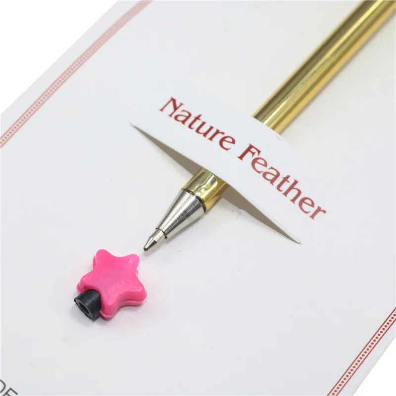 1pcs Fashion Business Gift Office Ballpoint Pen Cute Feather Decor Colorful Writing Pen For Kids Creative School Stationery