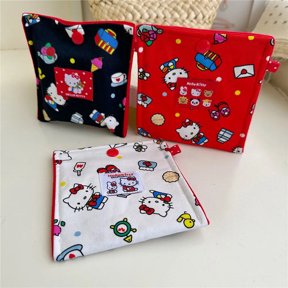 

Сумка для карт Sanrio Hello Kitty, косметичка, многофункциональная маленькая сумка KT Cat, мини-сумка для хранения косметики, подарки на день рождения, сумка для хранения украшений