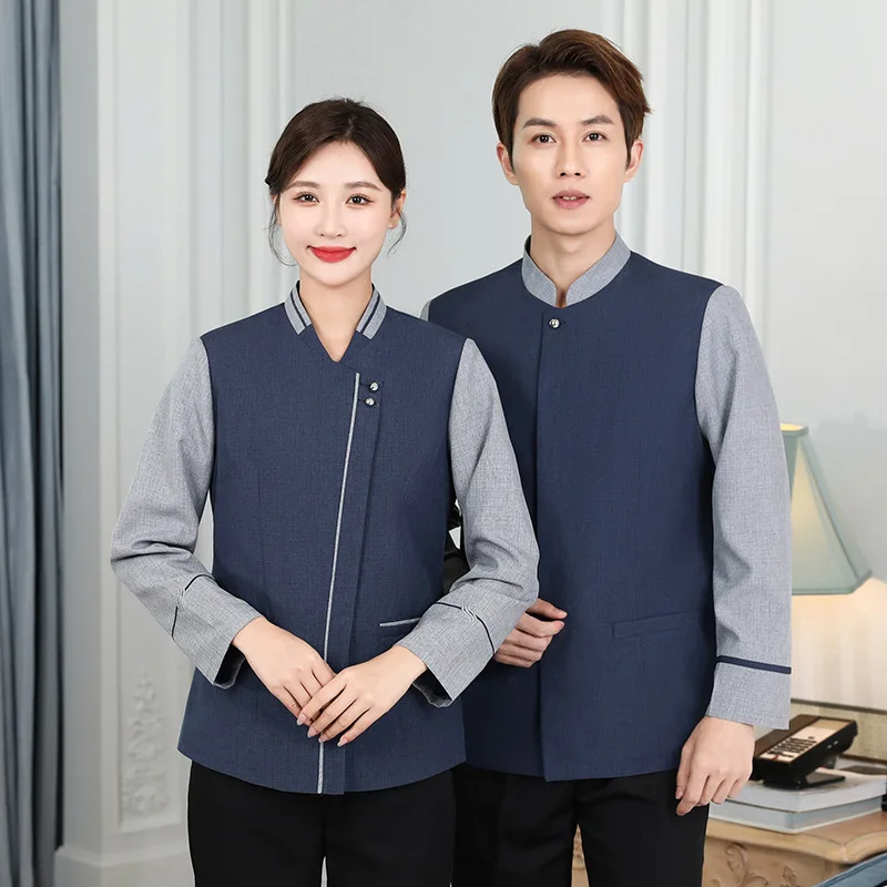 

Hotel Guest Room PA Aunt Uniform Short Work Clothes Property Housekeeping Hospital Cleaner Long Sleeve