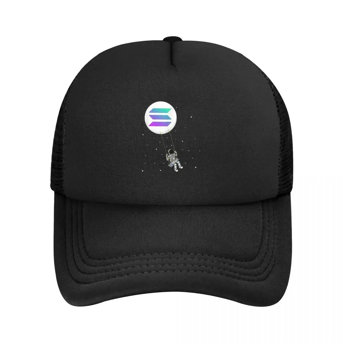 Criptomoeda Solana - Bonés de beisebol de malha SOL Snapback Chapéus Casquette casual ao ar livre para homens e mulheres