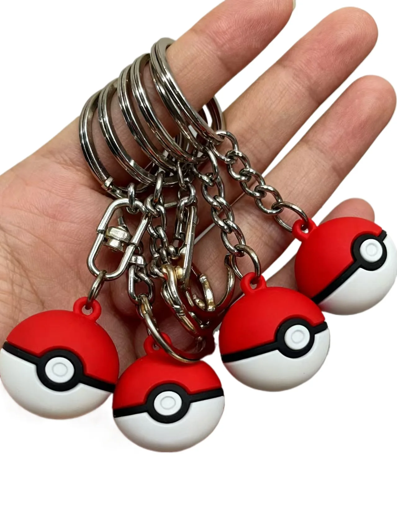 

Pokemon Action Figure Pokeball Keychain Toy Bag Keyring Pendant Accessories Birthday Christmas Gifts