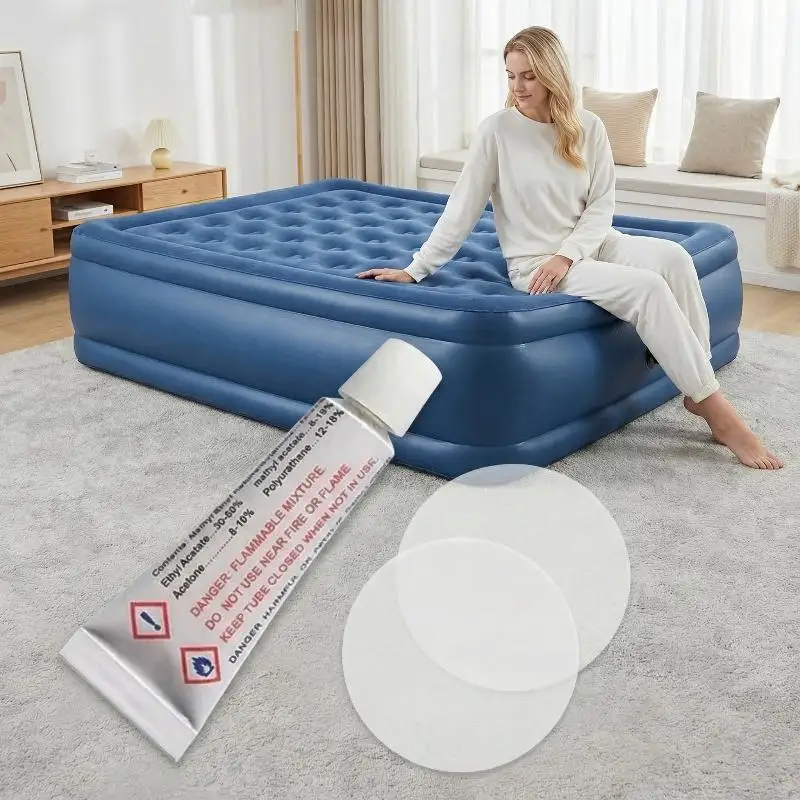 Inflatable Air Bed Repair Patch Kit Heavy Duty PVC Patches with Glue Fast Repair for Camping Mattress SofaHot - view 3