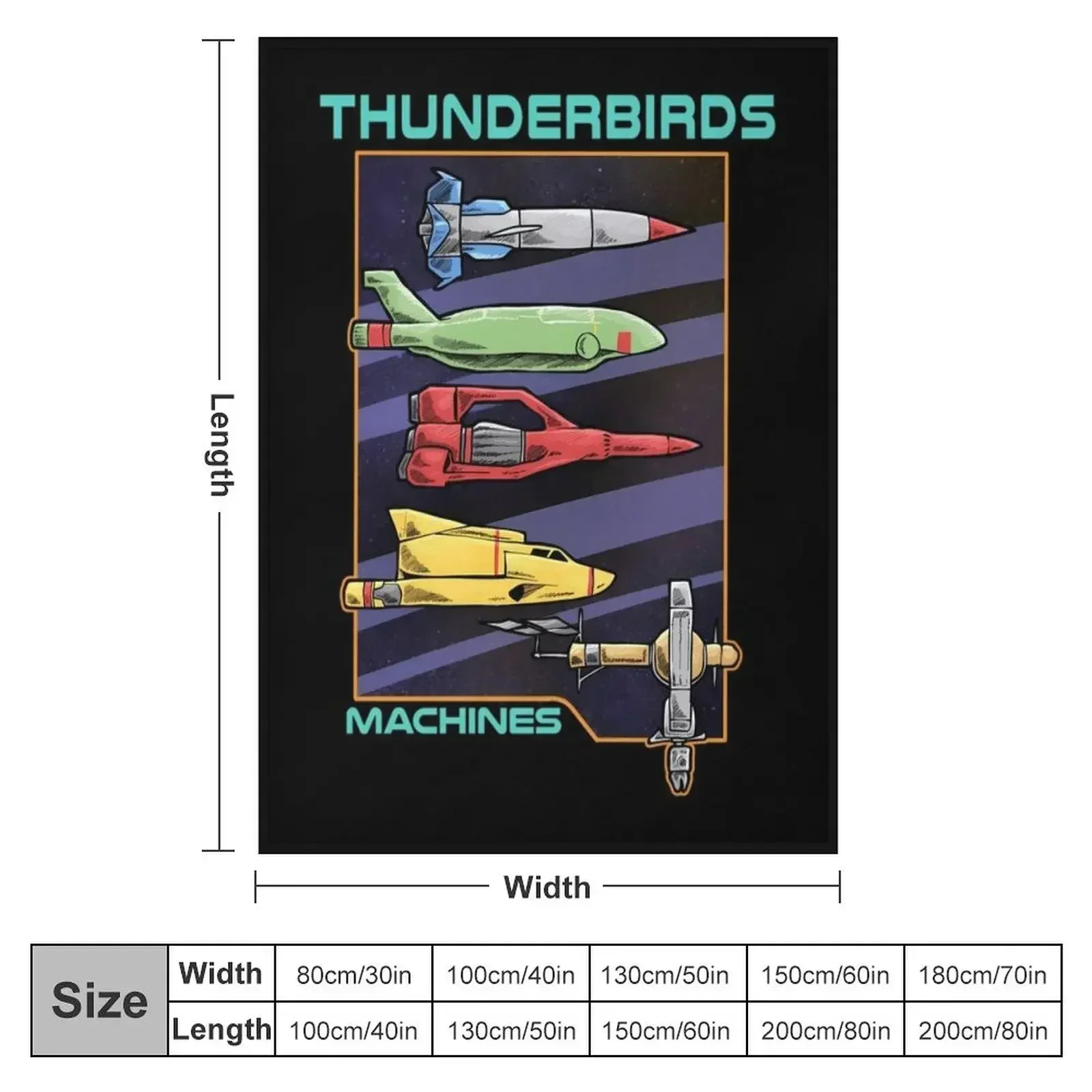Thunderbirds Machines Throw Blanket Baby Decorative Throw Heavy Soft Plaid Blankets