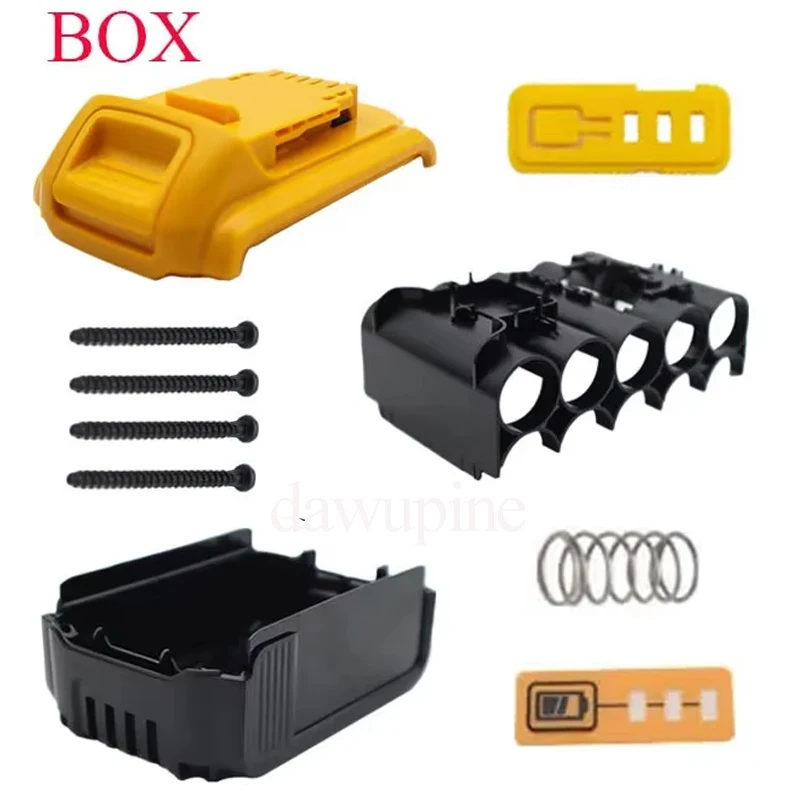 ل ديوالت 20 فولت بطارية ليثيوم أيون البلاستيك العلب DCB183 DCB185 DCB200 DCB203 DCB205 DCB206 18 فولت بطاريات ليثيوم 10X18650 صندوق