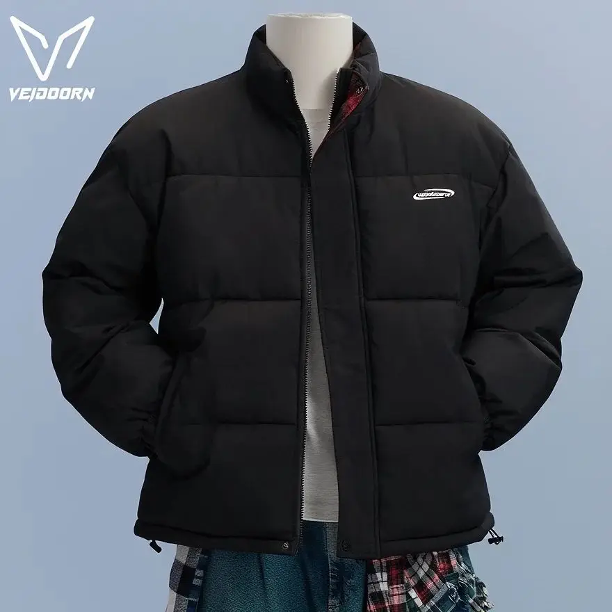 

Veidoorn унисекс короткая парка с воротником-стойкой теплая куртка-пуховик для зимы пышная уличная уличная одежда