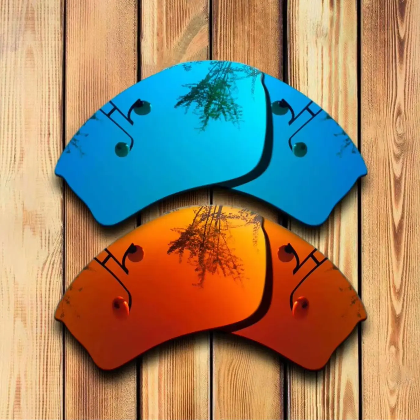 

Blue& Red Combine Options 100% Precisely Cut Polarized Replacement Lenses for-Oakley Half jacket xlj Sunglasses