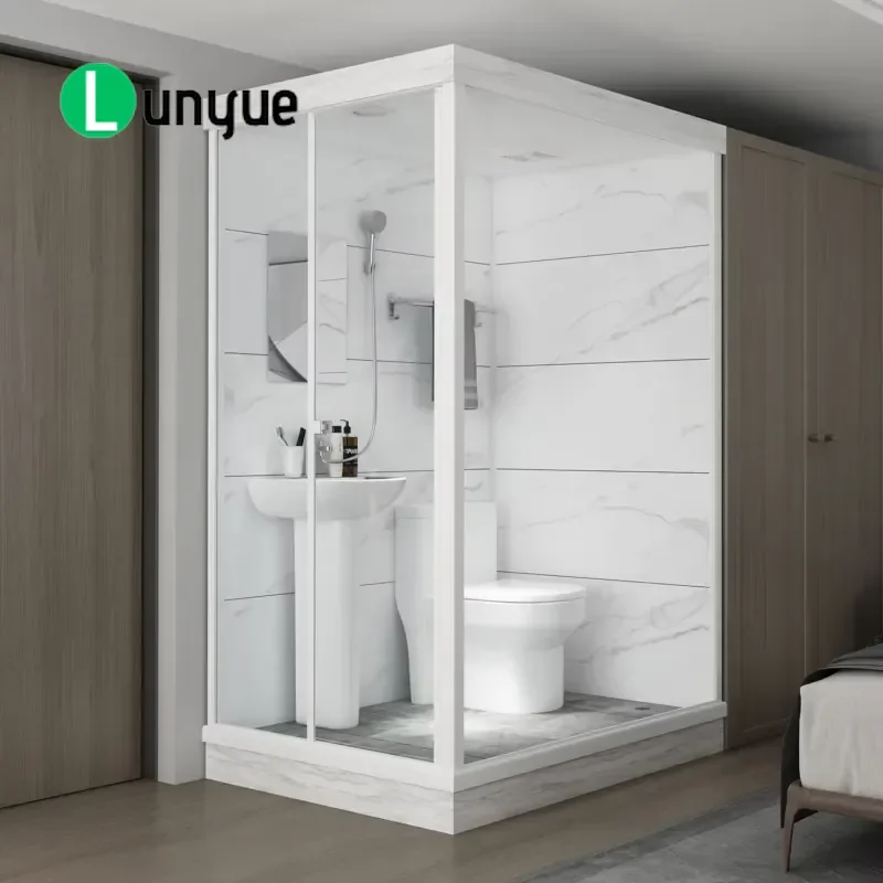 Eco Friendly Prefabricated Modular Bathroom Shower Room Integrated Cabin Square Hinge Modern Traditional Design For Home