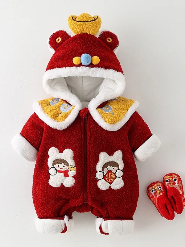 

Новогодний наряд для маленьких девочек, зимние хлопковые широкие брюки с высокой талией, традиционная одежда для посетителей, праздничная зимняя одежда