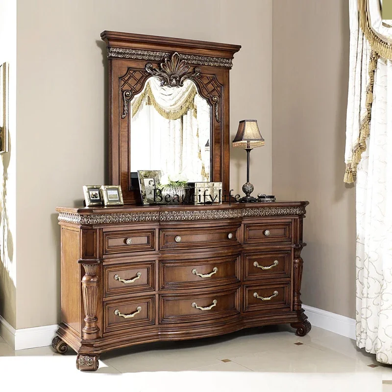 

yj19 American dressing table, household dressing cabinet, all solid wood