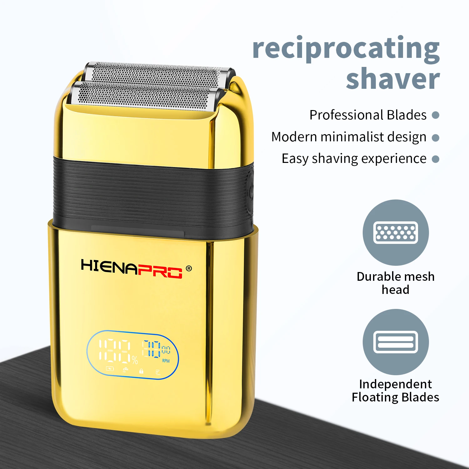 

HIENA PRO Бритва Профессиональная бритва Электробритва Поршневой станок для бритья Портативный триммер для бороды Мини-бритва для мужчин