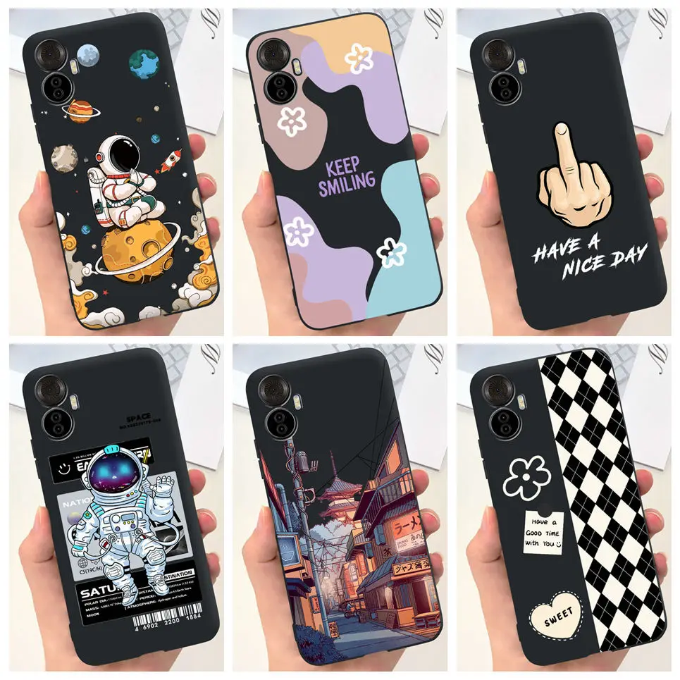 For Itel Vision 5 Plus Case Marble Space Man Soft Matte Silicone Shockproof Phone Cover For Itel Vision 5+ S18 Pro Funda Coque