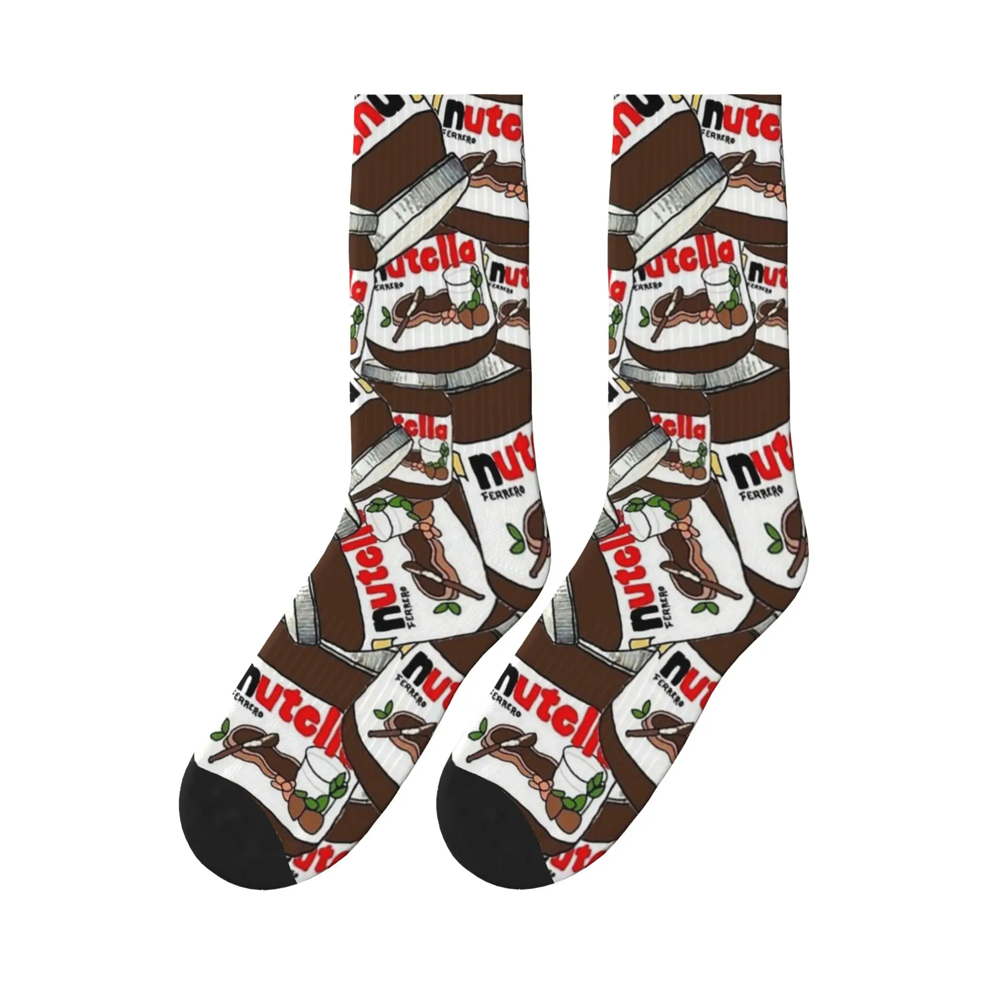 

Носки с изображением шоколада Nutella, высококачественные, на все сезоны, для мужчин и женщин, в подарок.