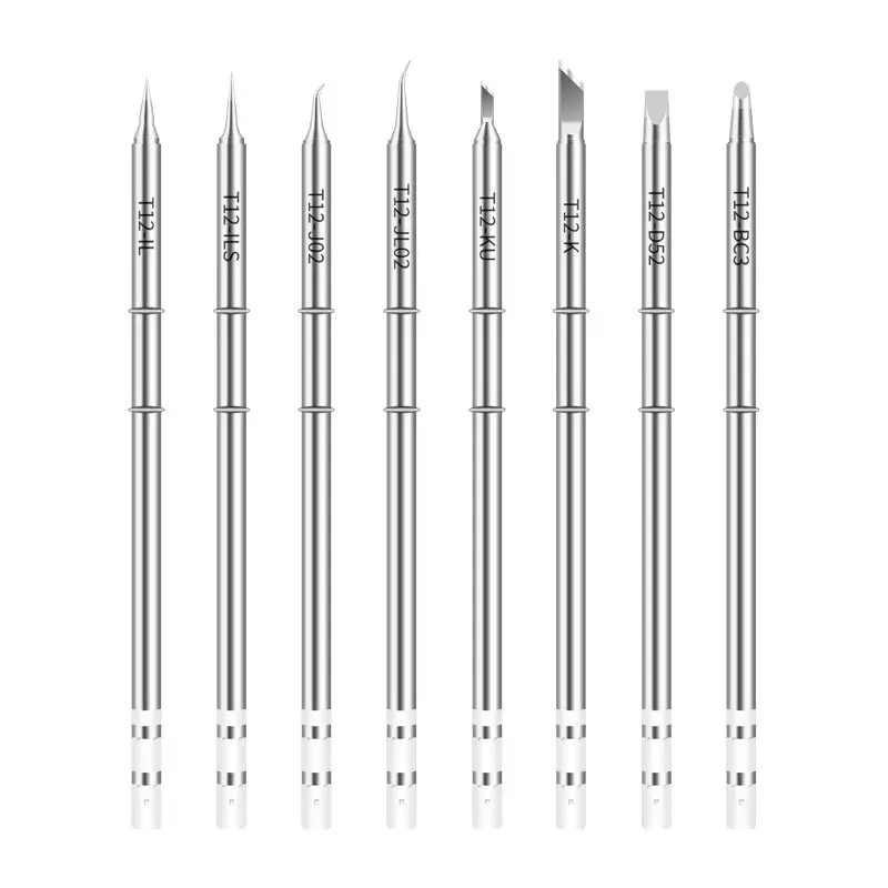 Soldering Iron Tips T12-ILS Curved Point Cartridge Chisel T12 Series Soldering Tips Electrode Tip for Solderin