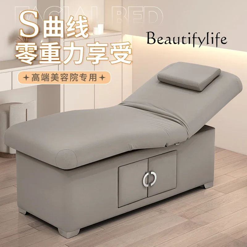 Electric beauty bed Beauty salon special massage treatment bed SPA multi-functional embroidery bed