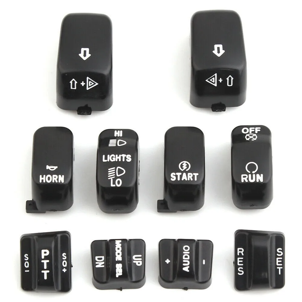 Replaces Switch Cover Switch ABS Accessory Black Buttons Car Carved Covers Hand Control Housing Parts Replacement