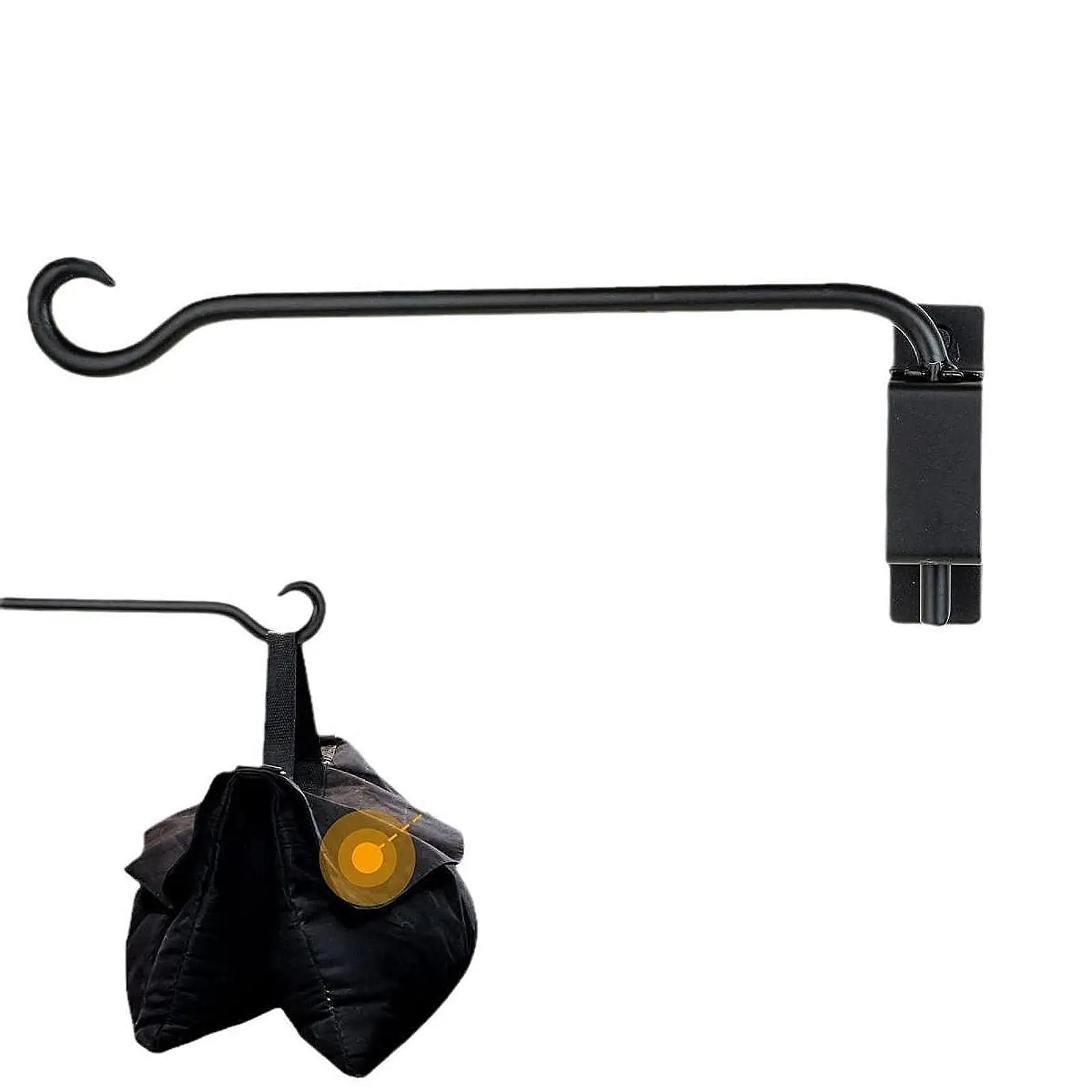 Hook Frame Swivel Plant Hanger Outdoor Rotatable Sturdy Wrought Iron Plant Hanger for Gardens Garages Decks Walls Balconies