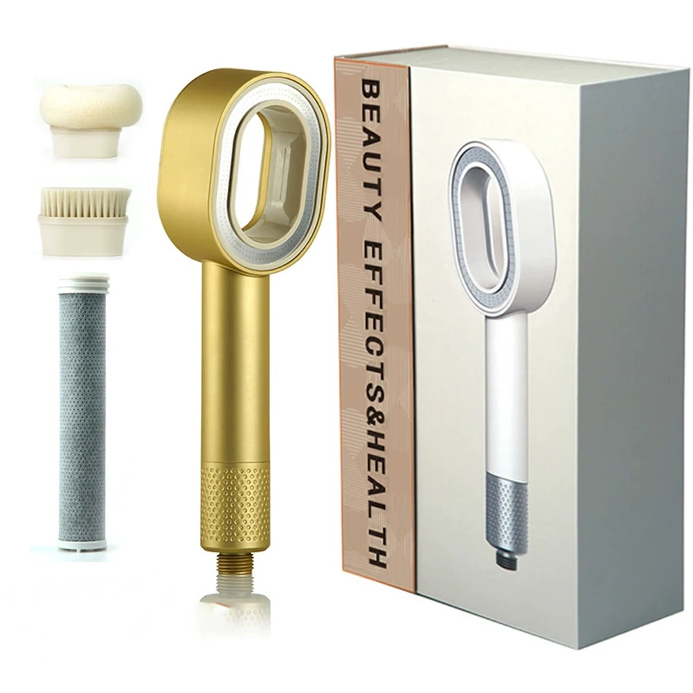 

Аксессуар для ванной комнаты, золотой душ высокого давления, стильная подарочная коробка, встроенный фильтр, компактный дизайн, простота установки