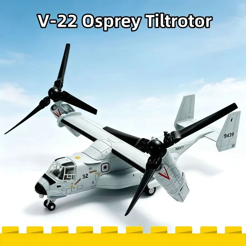 1/72 Military Series V-22 Osprey Tiltrotor Transport Helicopter Model Building Blocks Aircraft Kit DIY Toys For Aerospace Gifts