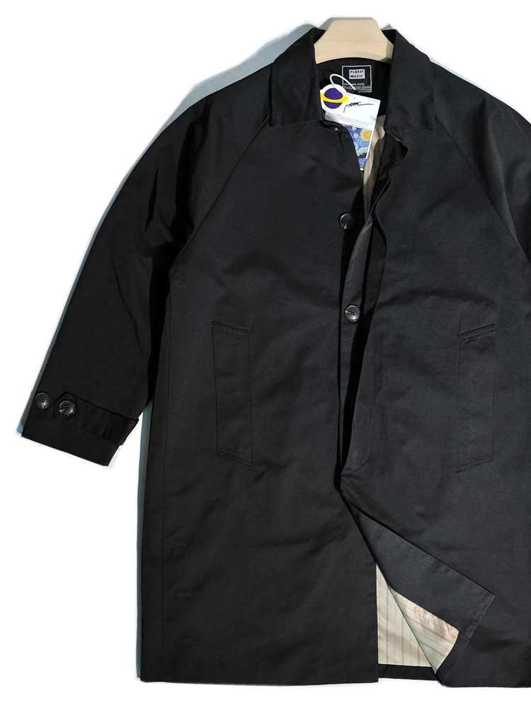 

Briti Hong Kong Sle Casual Loose Lengthened Jaet Parmen Windbreaker Ci Boy Japanese Retro Cotton Polyester Youth Coat