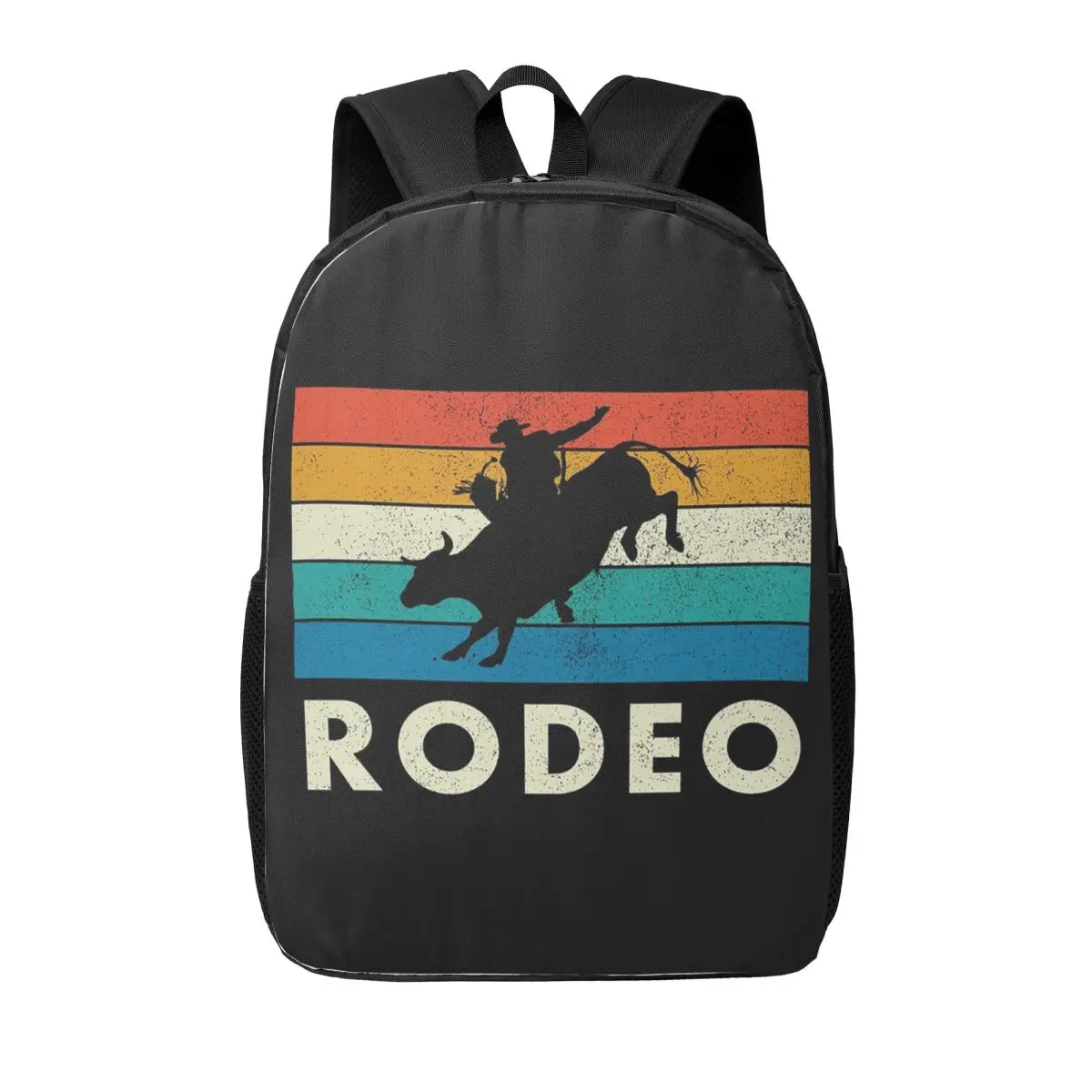 

Vintage Rodeo - Bull Riding Woman Backpacks Boys Girls Bookbag Children School Bags Portability Laptop Rucksack Shoulder Bag