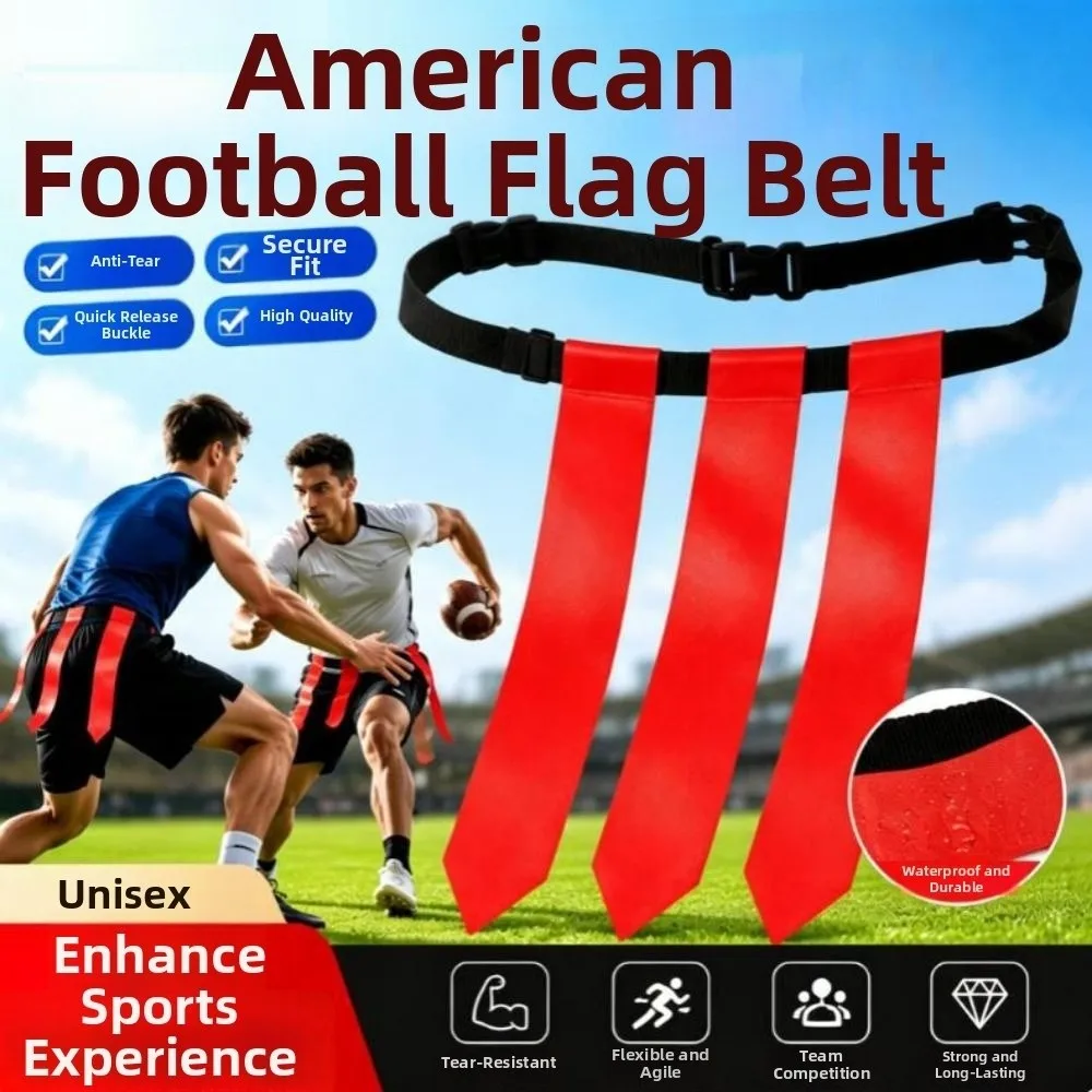 High Quality PVC American Football Waist Flag Multicolors with Storage Bag Football Belt Game Pull Flag Tear Flag