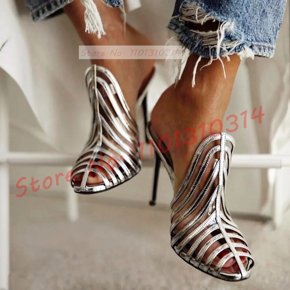 Clear Strap Spool Heeled Pumps Women Elegant T-strap Round Toe Evening Shoes Fashion Office Ladies Sexy Pvc Pink Dress Pumps