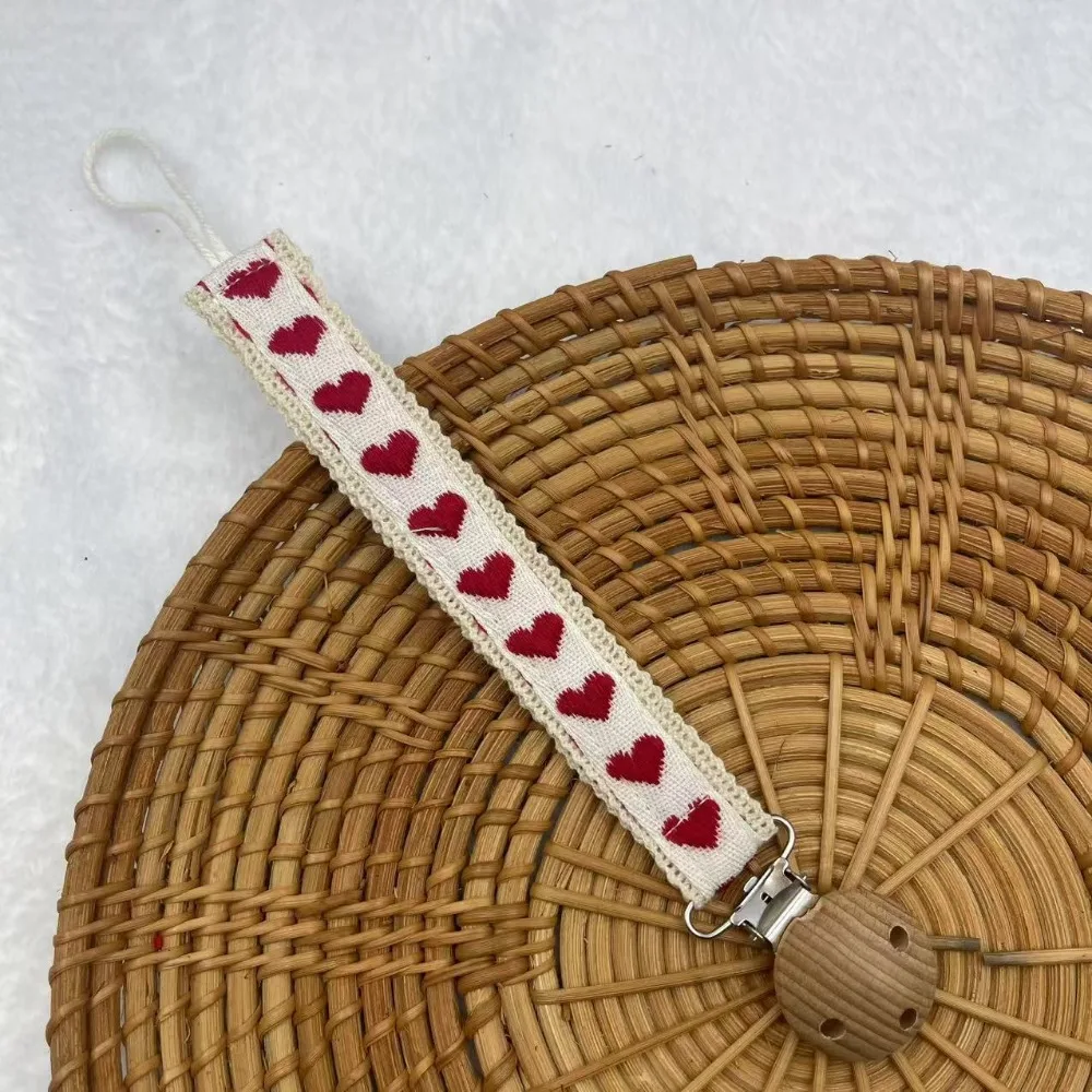 

Новая деревянная цепочка для соски, милый кулон с цветочным принтом, держатель для соски-пустышки, уход за зубами, пищевой кулон-прорезыватель, использование