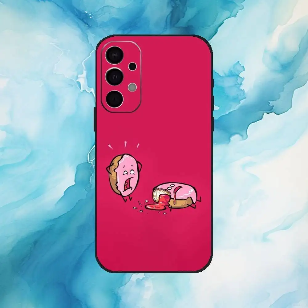 حافظة هاتف فاخرة للطعام المضحك لهاتف سامسونج S25، S24، S21، S22، S23، S30، Ultra، S20، Plus، Fe، Lite، Note، 10,9,5G غطاء أسود #2