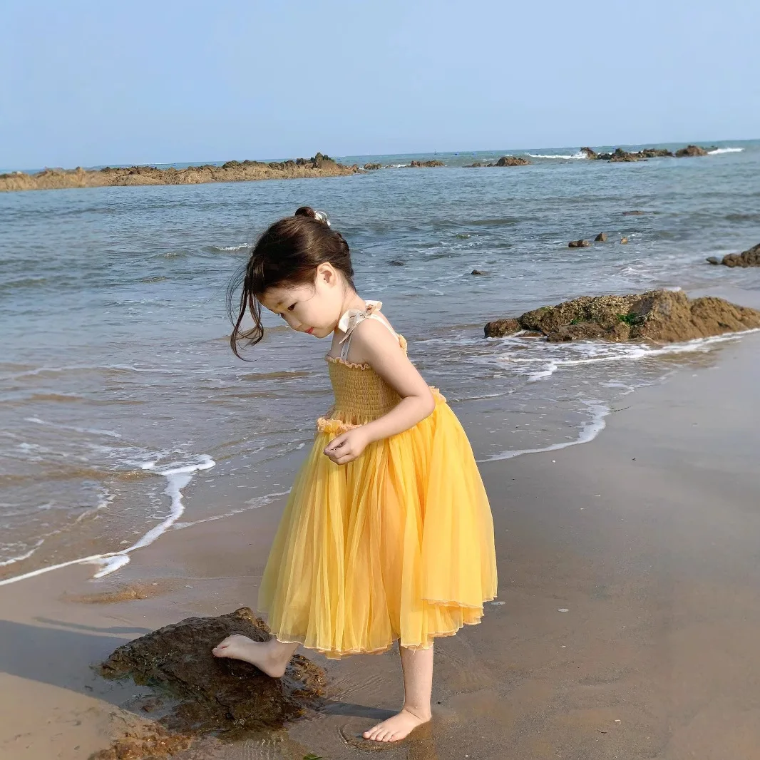 

Girls Skirt 2025 Summer New Childrens Clothing Korean Style Girl Baby Light Luxury High-grade Feeling Princess Net Gauze Skirt