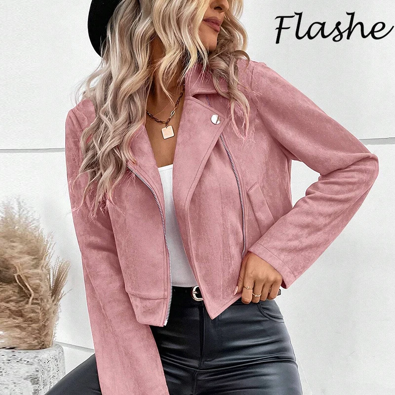 

Новое поступление, элегантные женские кожаные куртки, модные повседневные пальто на молнии, байкерская летная одежда, повседневные короткие куртки, женская уличная одежда