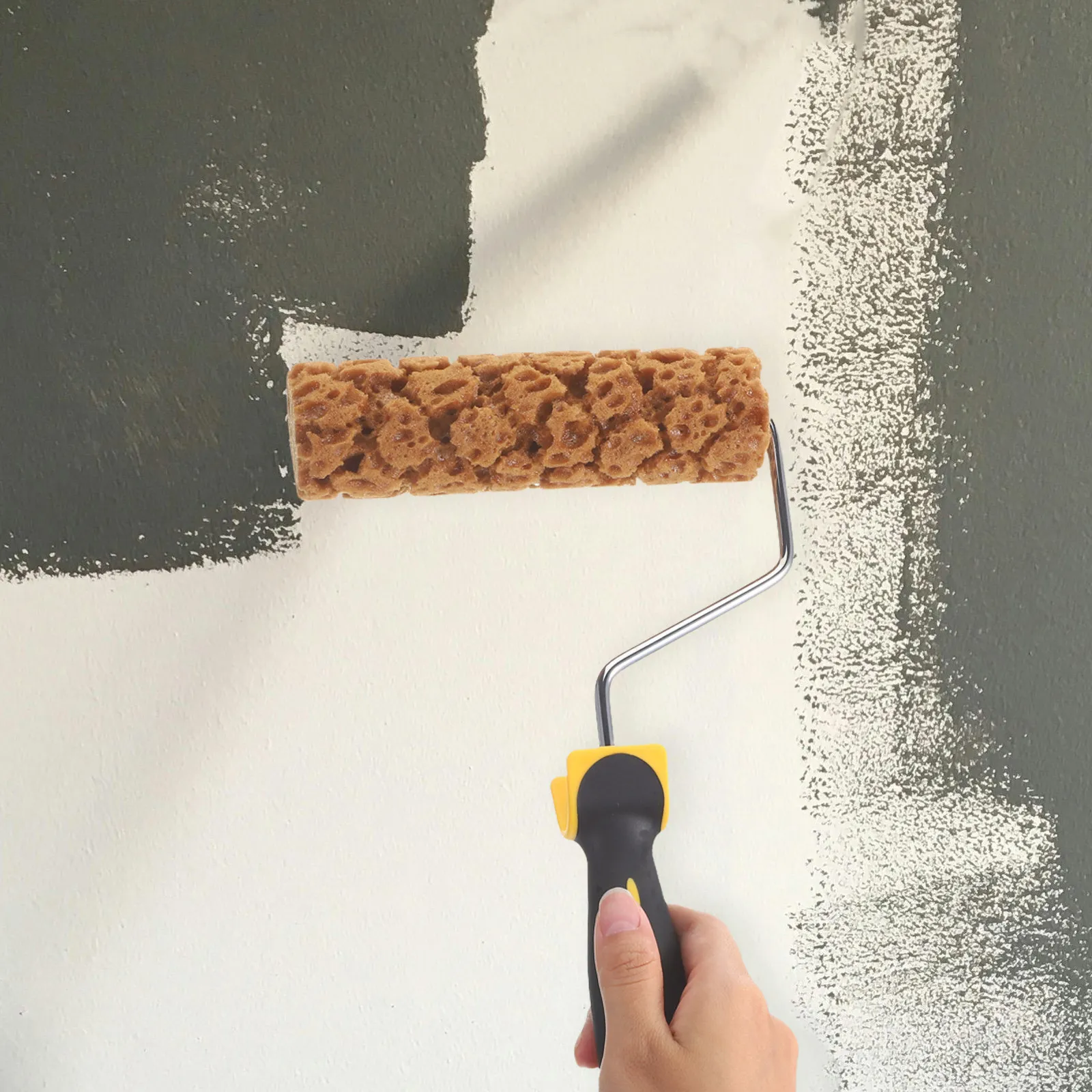 

Sponge Paint Roller Pineapple Pattern Texture Painting Roller Sponge Brush for Walls Reusable Decorative Tool Home Renovation