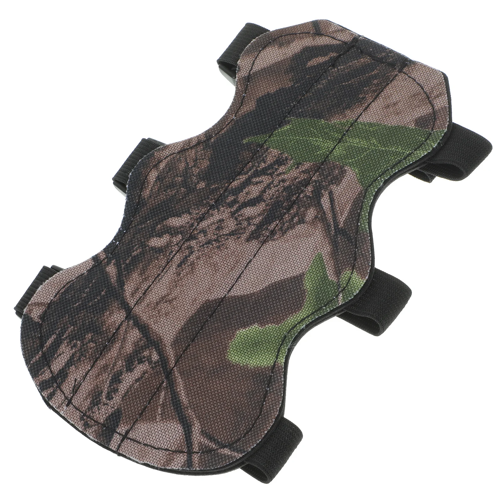 Protector de brazo de tiro con arco de 3 correas de lona de camuflaje, funda protectora ligera de PU para antebrazo, accesorio de caza y tiro