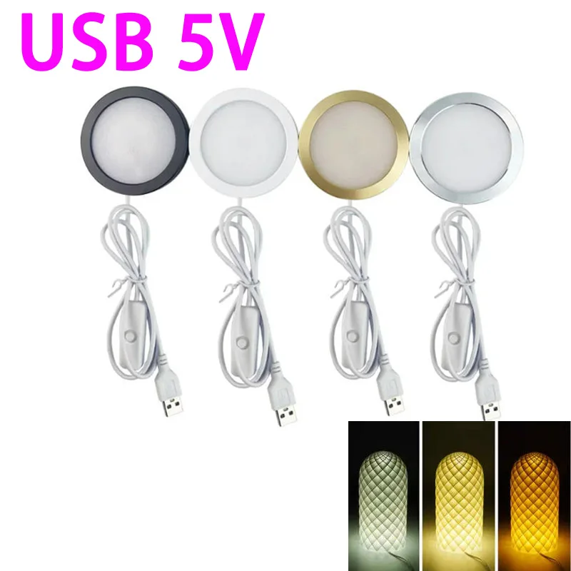 

For Bambu Lab Led Lamp Kit 001 Diy Model Without 3d Printing Parts Ultrathin 8mm USB DC5V 3W Surface Mounted Mini LED Spotligt