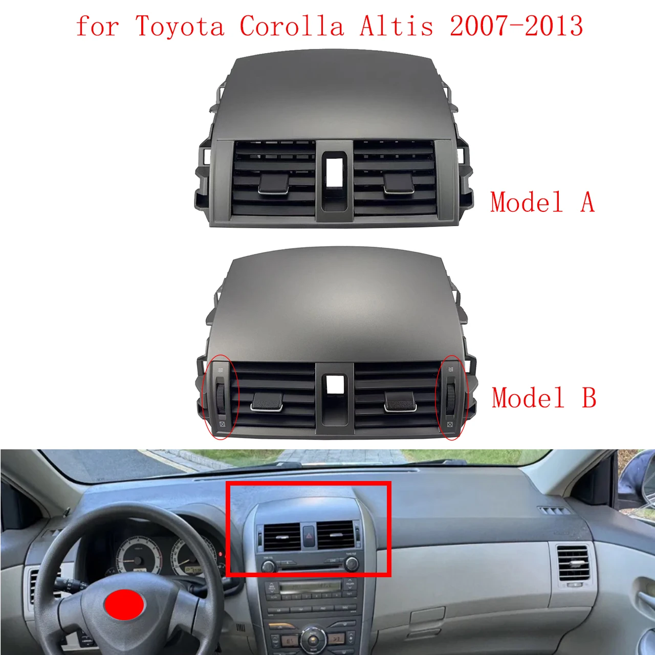

Автомобильный кондиционер, салон автомобиля, вентиляционное отверстие с прокруткой для Toyota Corolla 2007-2013 55670-02160