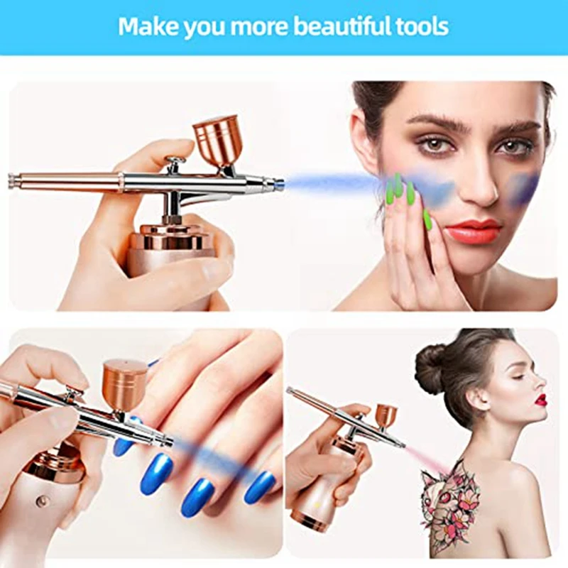 Аэрограф из алюминиевого сплава с компрессором для рисования, мини-Аэрограф с соплом 0,3 мм