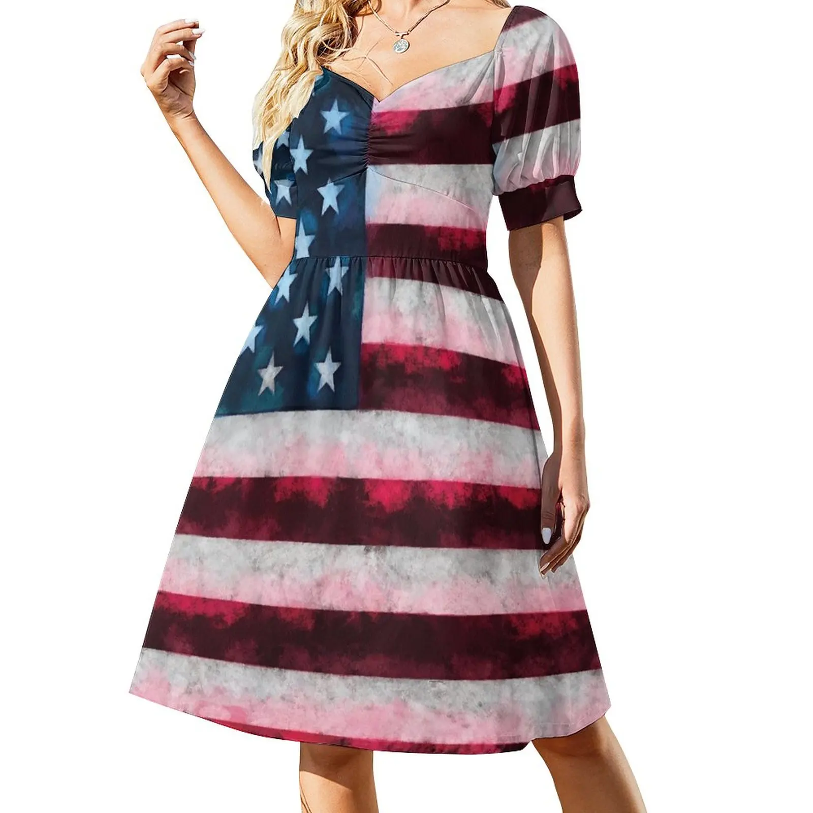 

USA flag Sleeveless Dress sensual sexy dress for women Woman's evening dress