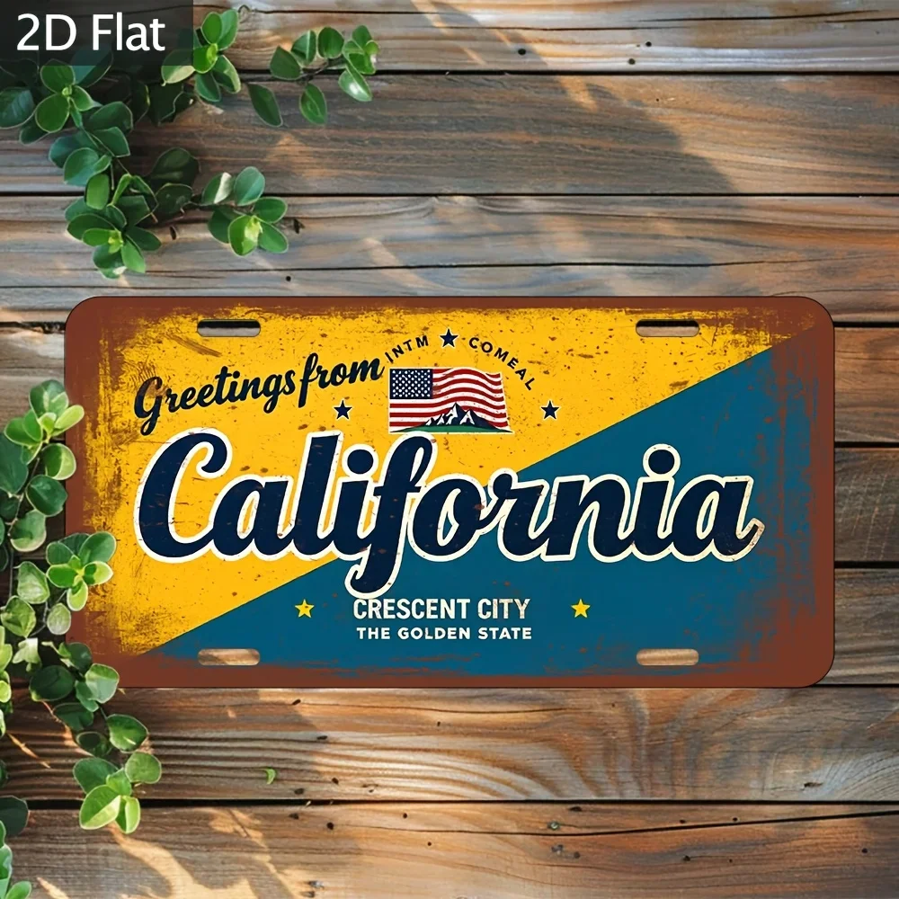 2D Flat - Open 2D Flat, 1pc, 2D Flat, Vintage Plaque Wall Decoration, (12*6 Inches / 30*15 Cm), Industrial Style Hanging Piece,