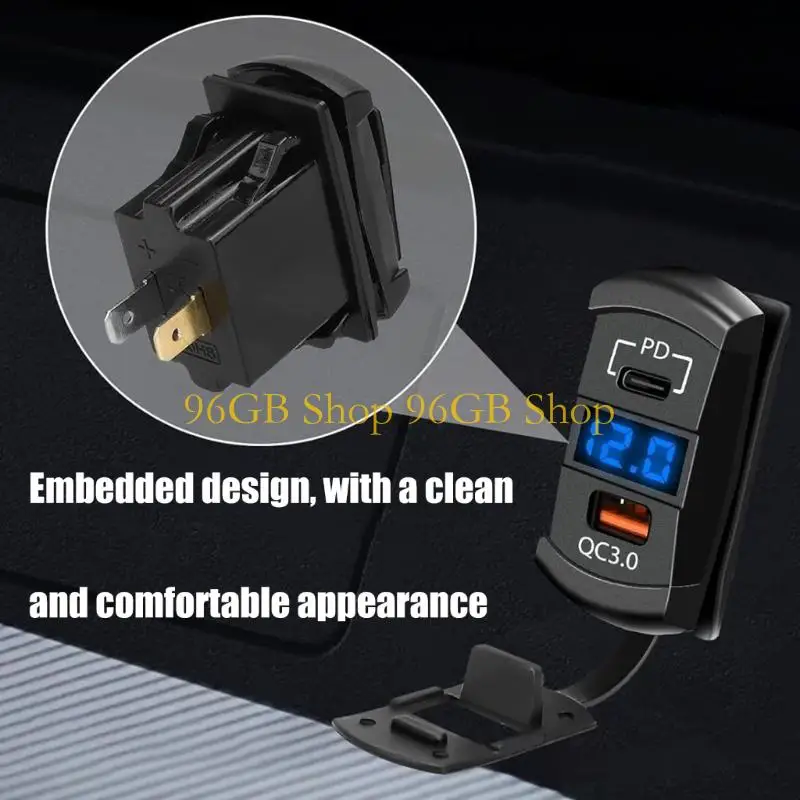 96GB Car Device Port Double USB Harbors Digital Potential Display Fast Charging Addition