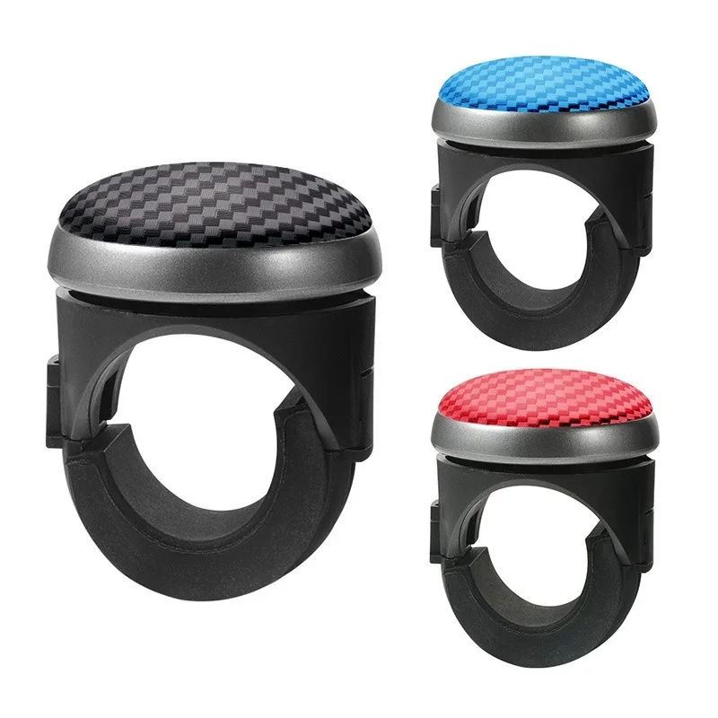 Universal Auto Steering Wheel Spinner Knob Carbon Fiber Texture Rotate Labor Saving Driving Assist Ball For Vehicle Car Truck