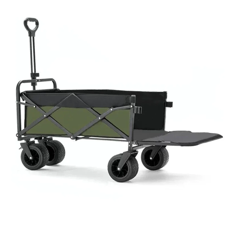 

Camping cart Camp trailer Outdoor folding oversized wild cart Small push