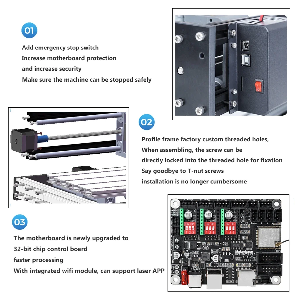 TWOTREES fai da te CNC 3018 Pro incisore Mini Router di legno CNC GRBL controllo router di legno macchina per incidere a 3 assi e Router di legno