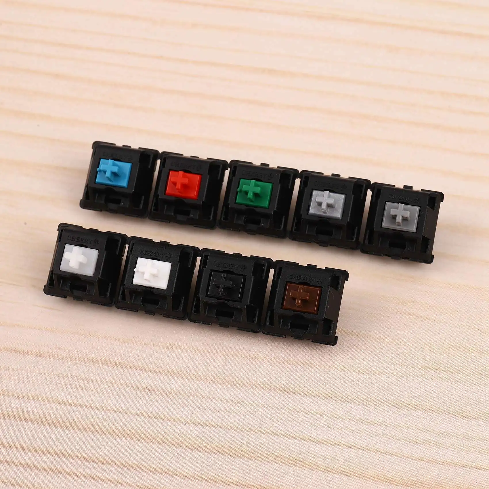 

Exquisite-2X Acrylic Keyboard Tester 9 Clear Plastic Keycap Sampler For Cherry MX Switches