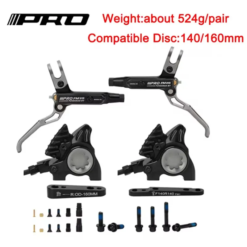 IIIPRO flat mount brake 2-piston hydraulic brake road bike flat mount 2 piston hydraulic brakes split For 140mm 160mm brake disc - view 2