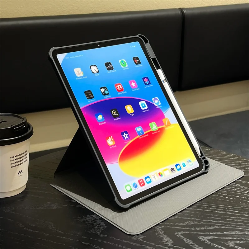 Professional 360° Rotating Acrylic Tablet Case with Stylish Laser Star Pattern for iPad 9.7 10.2 11 12.9 Inch Air 5 4 3 Mini 6