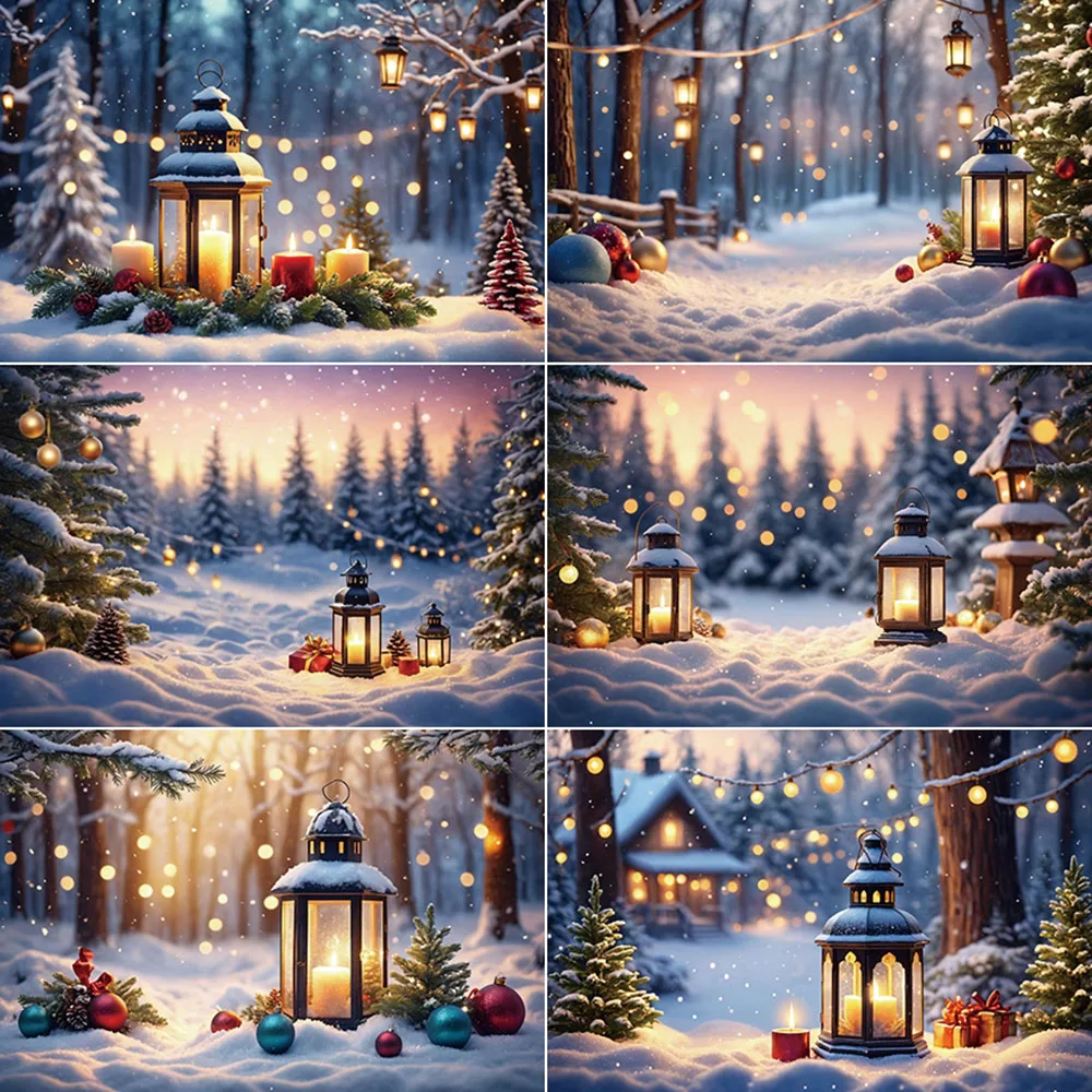 

MOON.QG Snow Winter Scene Background Photography Christmas Light Bokeh Photozone Backdrop Children Studio Photobooth Accessories